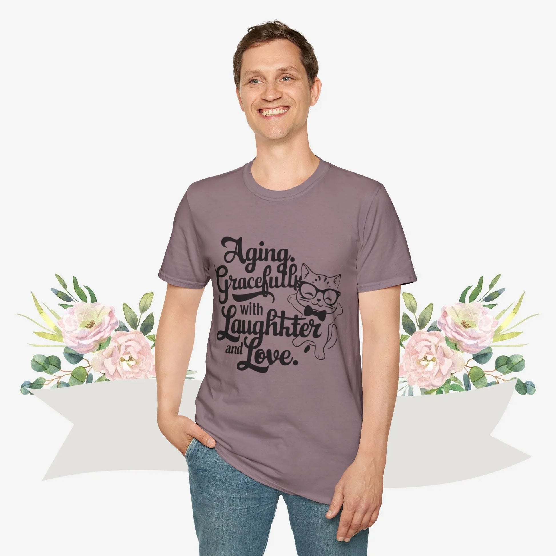 Aging Gracefully With Laughter and Love Cotton Men Tee - Billien