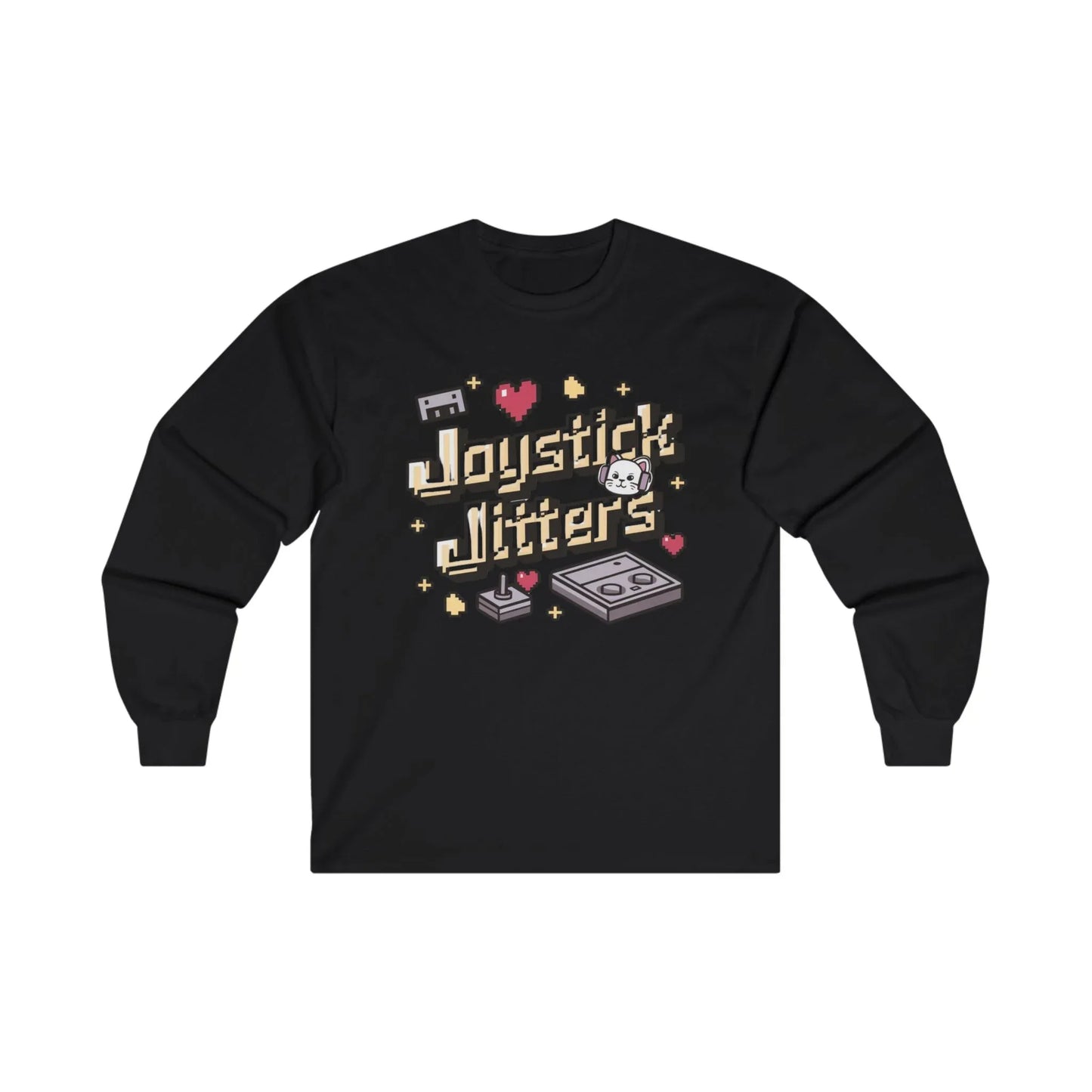 Joystick Jitters Vintage Retro Video Games Cotton Long Sleeve Tshirt - Billien
