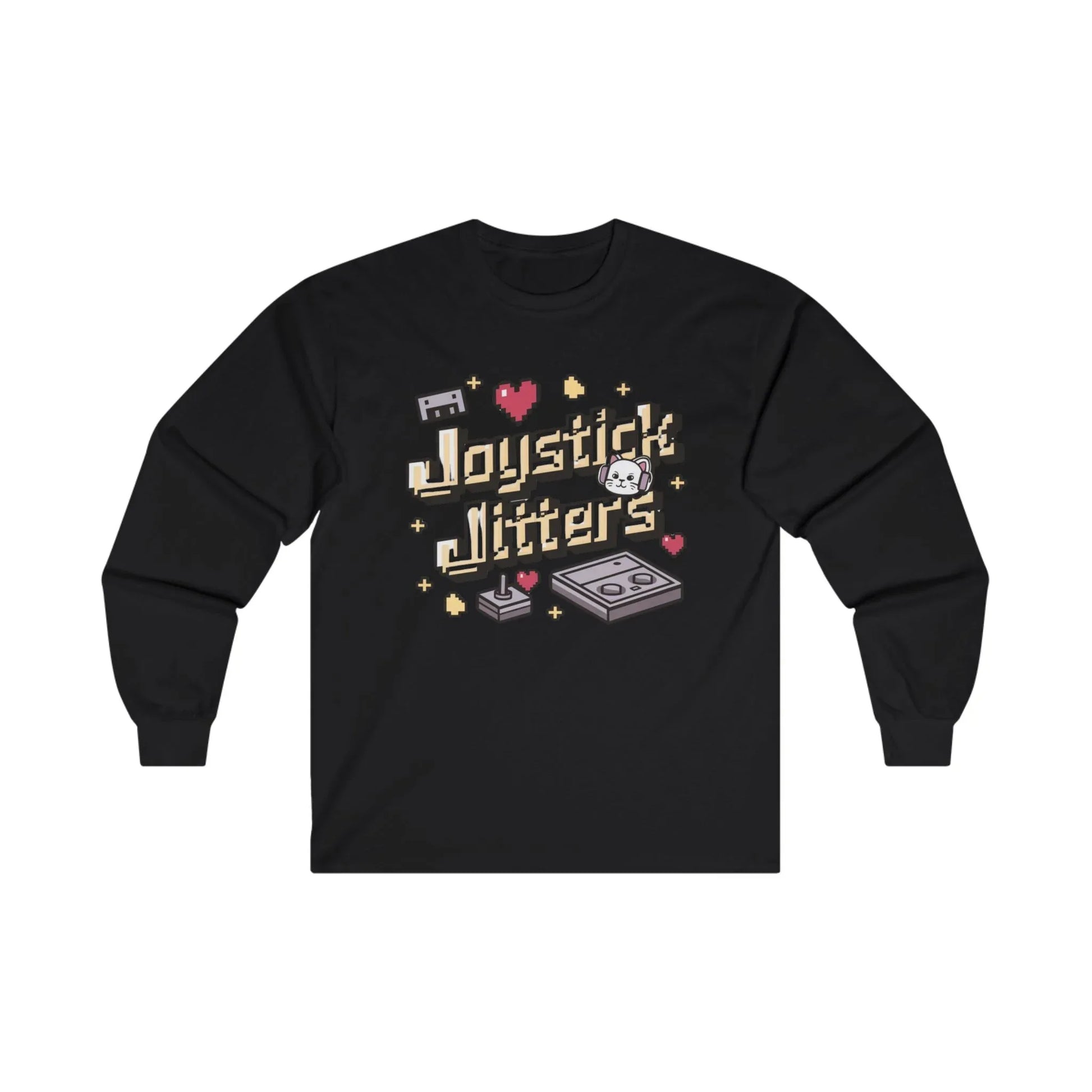 Joystick Jitters Vintage Retro Video Games Cotton Long Sleeve Tshirt - Billien