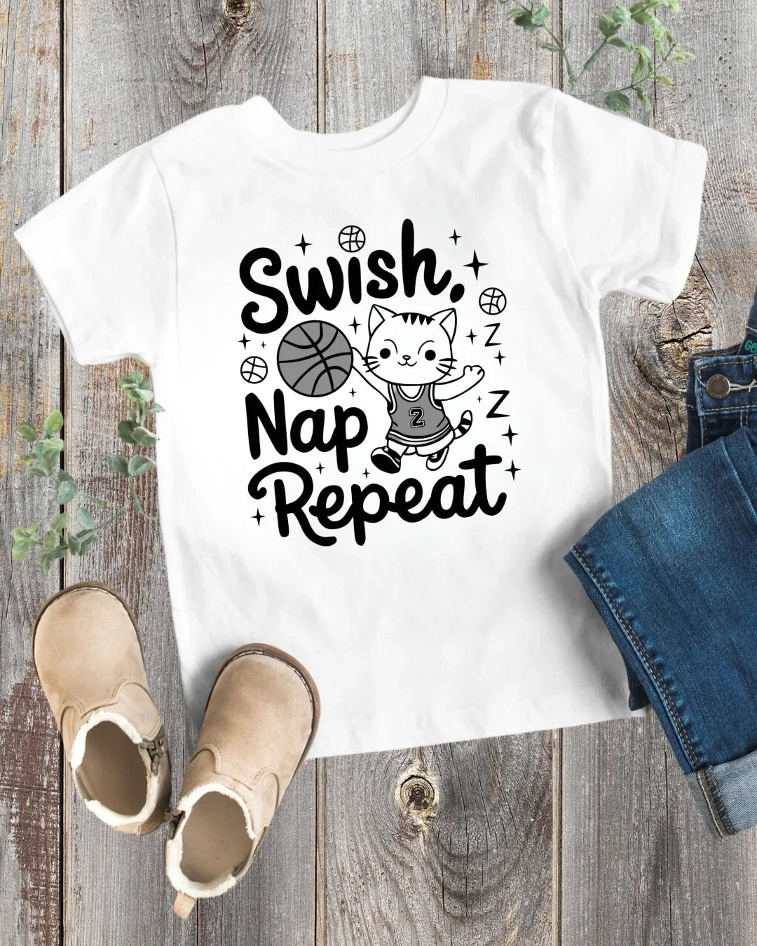 Swish Nap Repeat Toddler Cotton T-Shirt - Billien