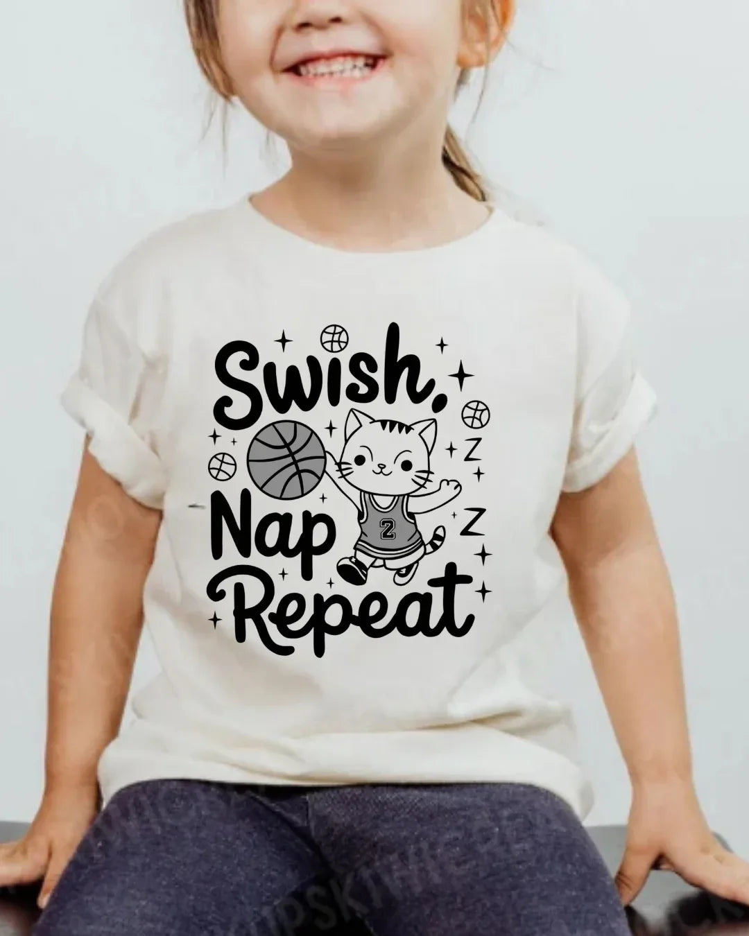 Swish Nap Repeat Toddler Cotton T-Shirt - Billien