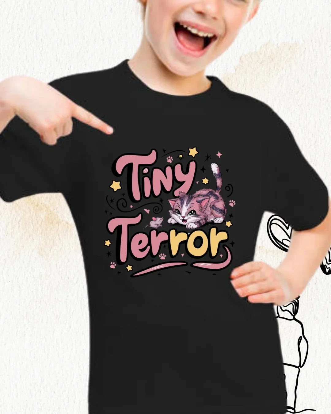Tinny Terror kid Cotton T-Shirt - Billien