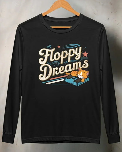 Floppy Dream Vintage Retro Video Games Cotton Long Sleeve Tshirt - Billien