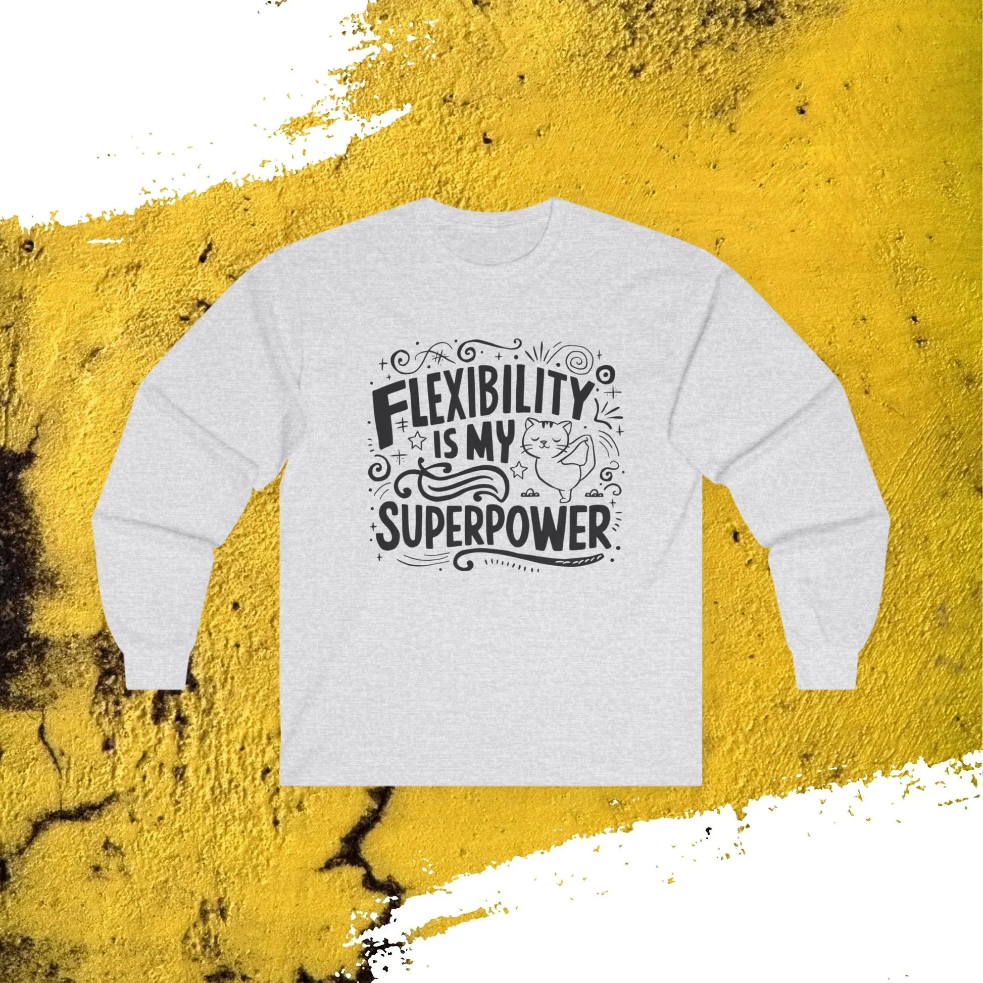 Flexibility Is My Superpower Long Sleeve Cotton T-Shirt - Billien