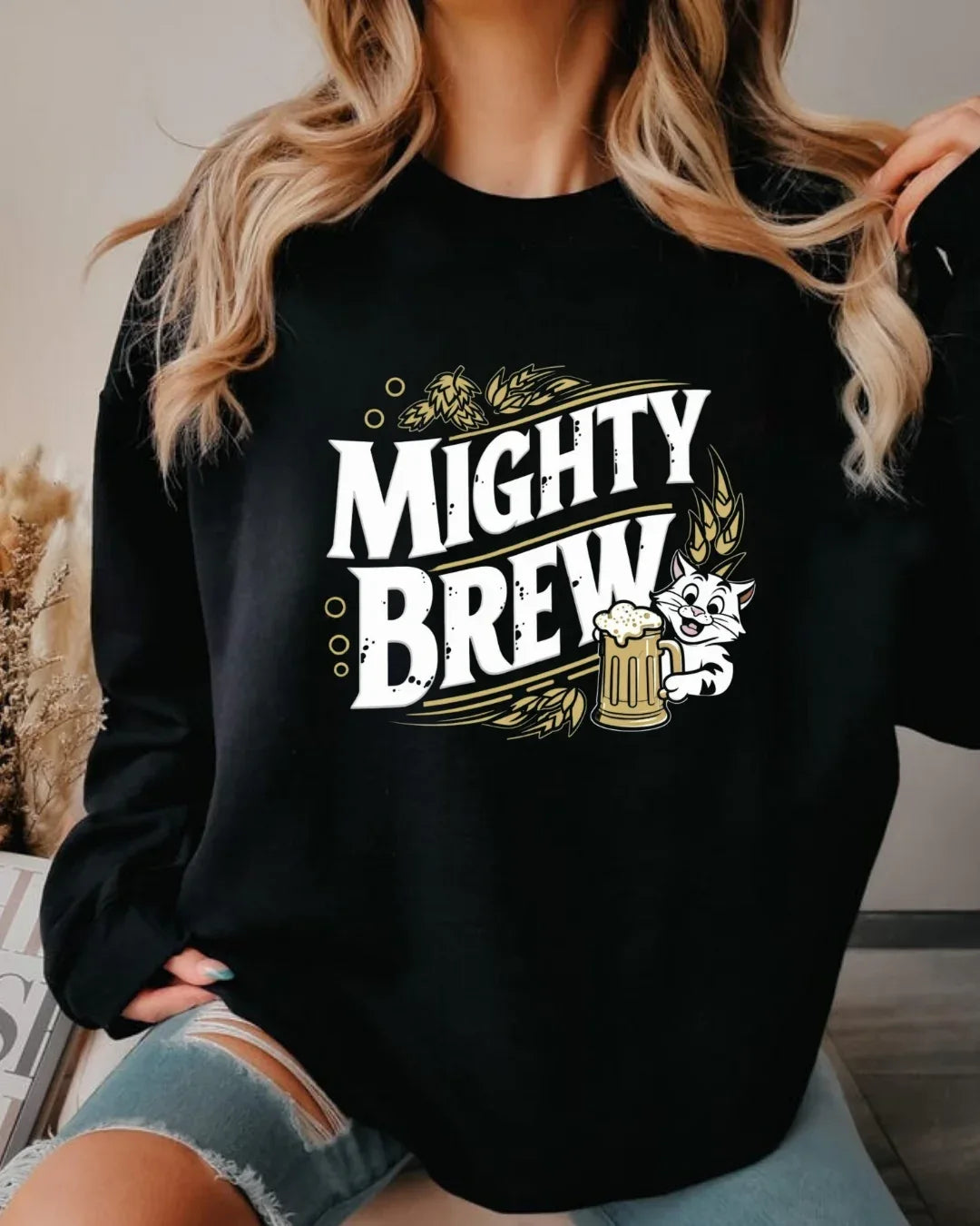 Mighty Brew Ultra Cotton Crewneck Sweatshirt - Billien