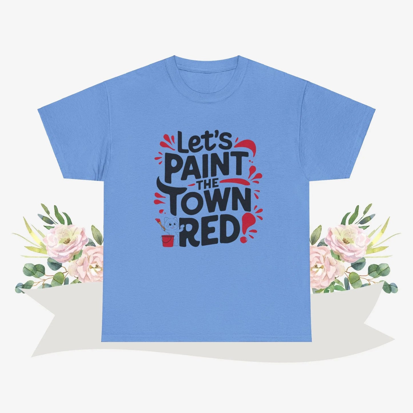 Let Paint The Town Red Cotton Tshirt - Billien