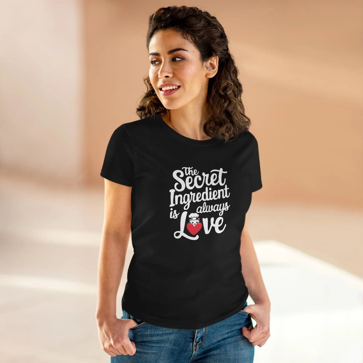Secret Ingredient Is Love Women Cotton Tshirt - Billien