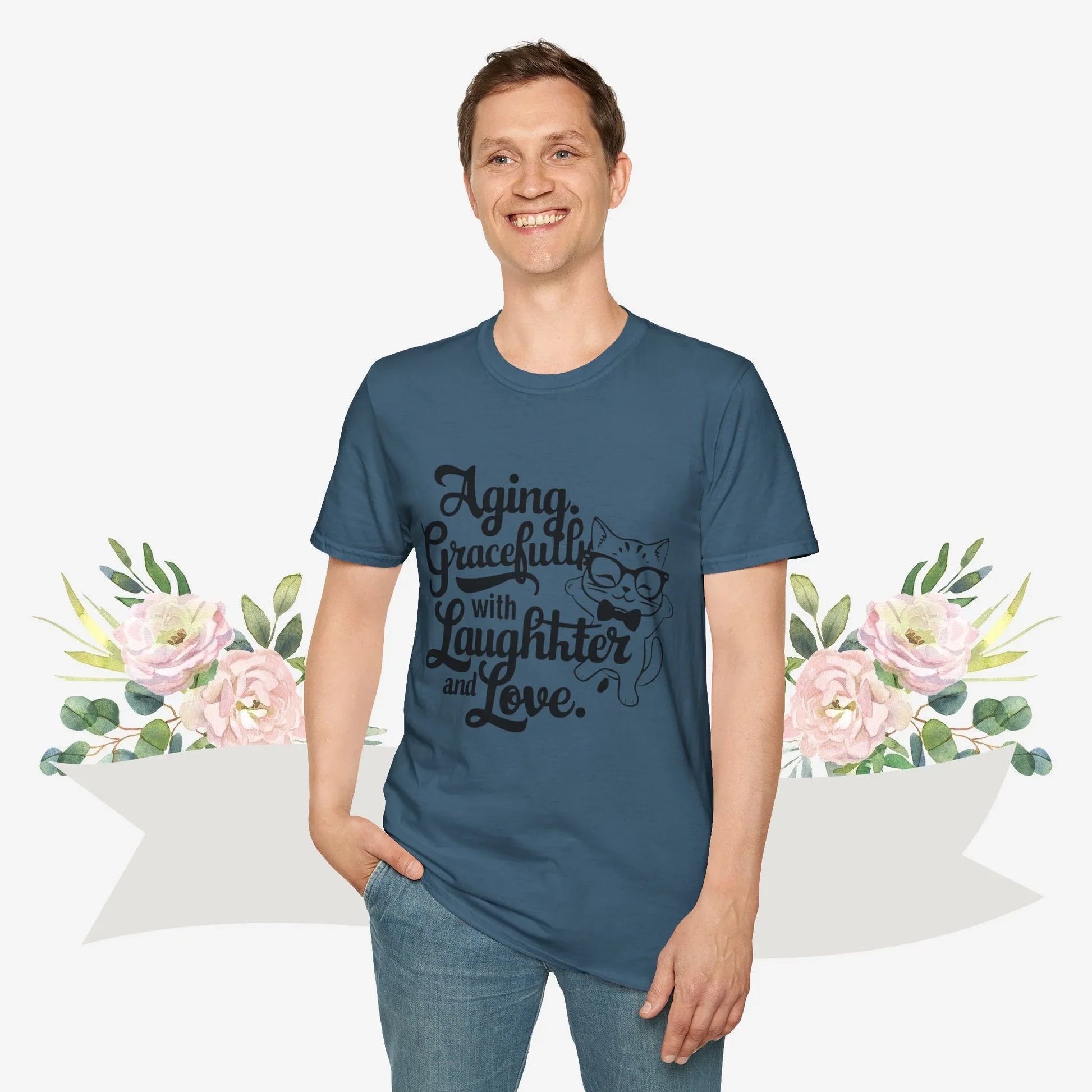 Aging Gracefully With Laughter and Love Cotton Men Tee - Billien