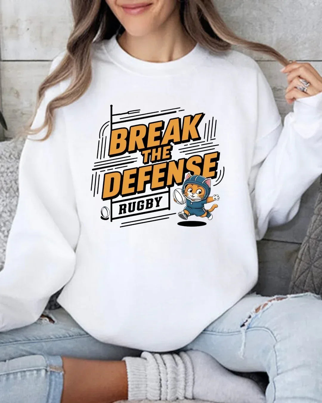 Break The Defence Ultra Cotton Crewneck Sweatshirt - Billien
