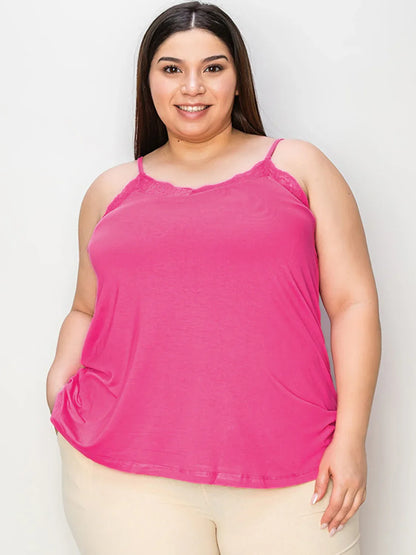 Lace Trim V-Neck Cami - Billien