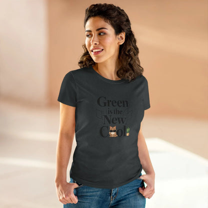 Green Is The New Cool Women Cotton Tshirt - Billien
