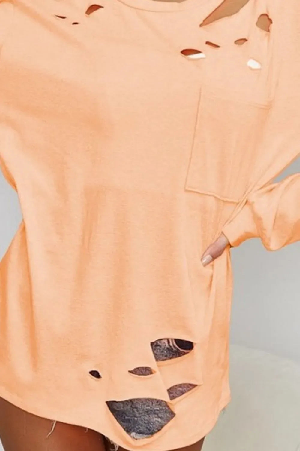 Triblend with Laser Cut Detailed T-Shirt - Billien