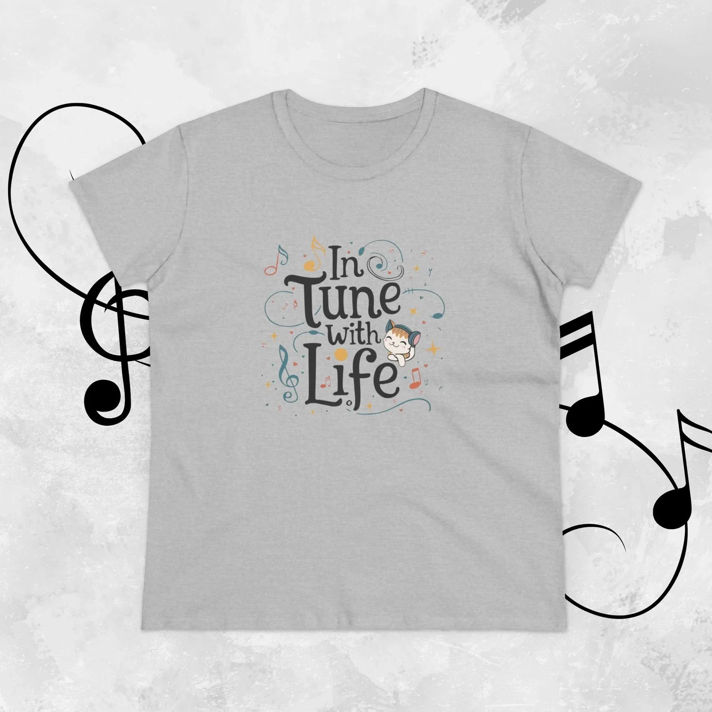 In Tune With Life Women Cotton Tshirt - Billien