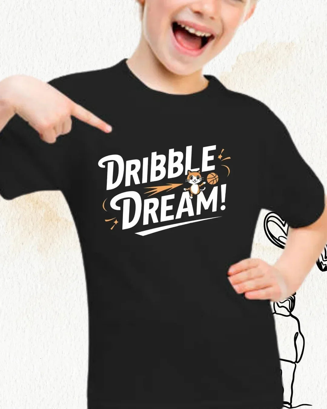 Dribble Dream Kids Cotton T-Shirt - Billien