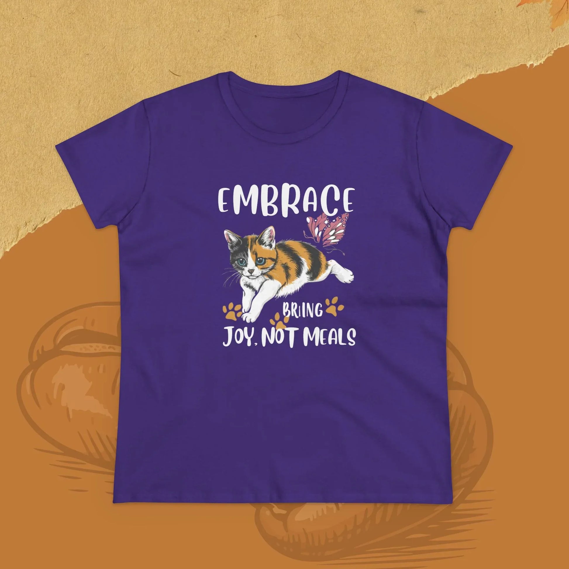 Embrace Bring Joy Not Meal Women Cotton Tshirt - Billien