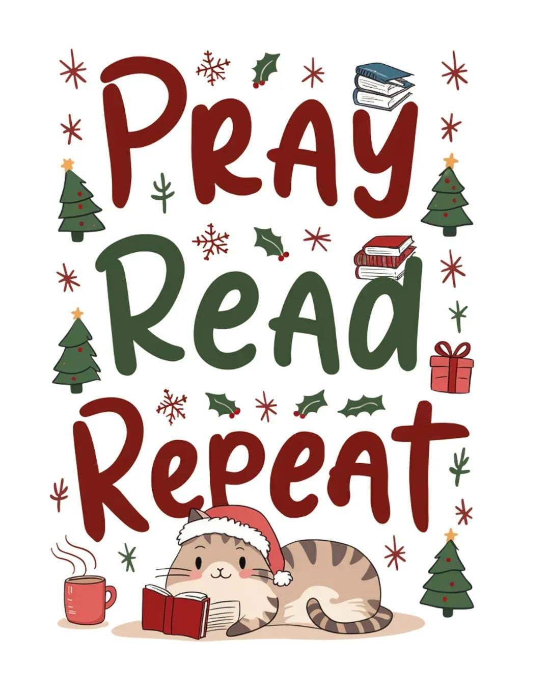 Pray Read Repeat Cotton Tshirts - Billien