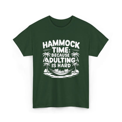 Hammock Time Because Adulting Is Hard Unisex Cotton T-Shirt - Billien