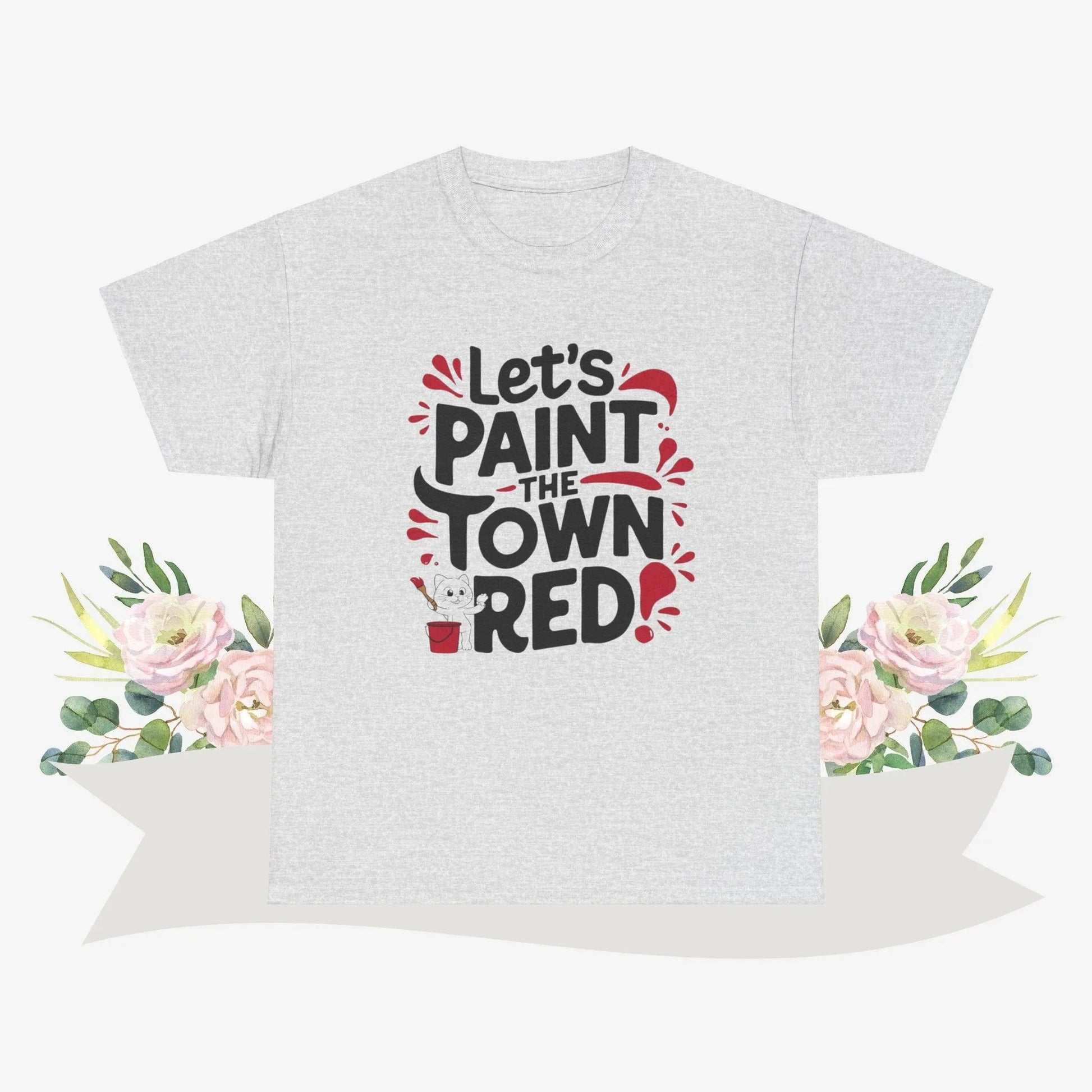 Let Paint The Town Red Cotton Tshirt - Billien