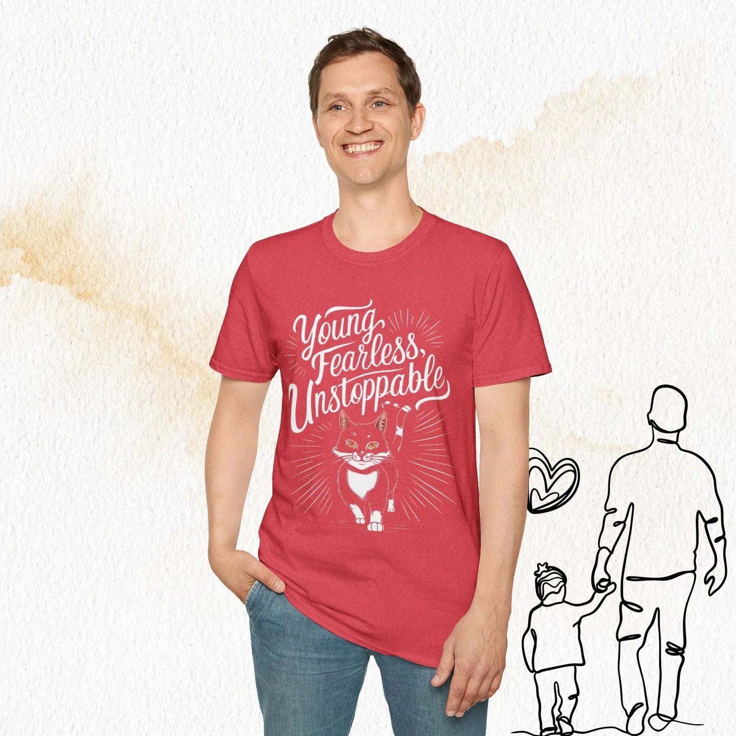 Young Fearless Unstoppable Crew Neck Cotton Men Tshirt - Billien