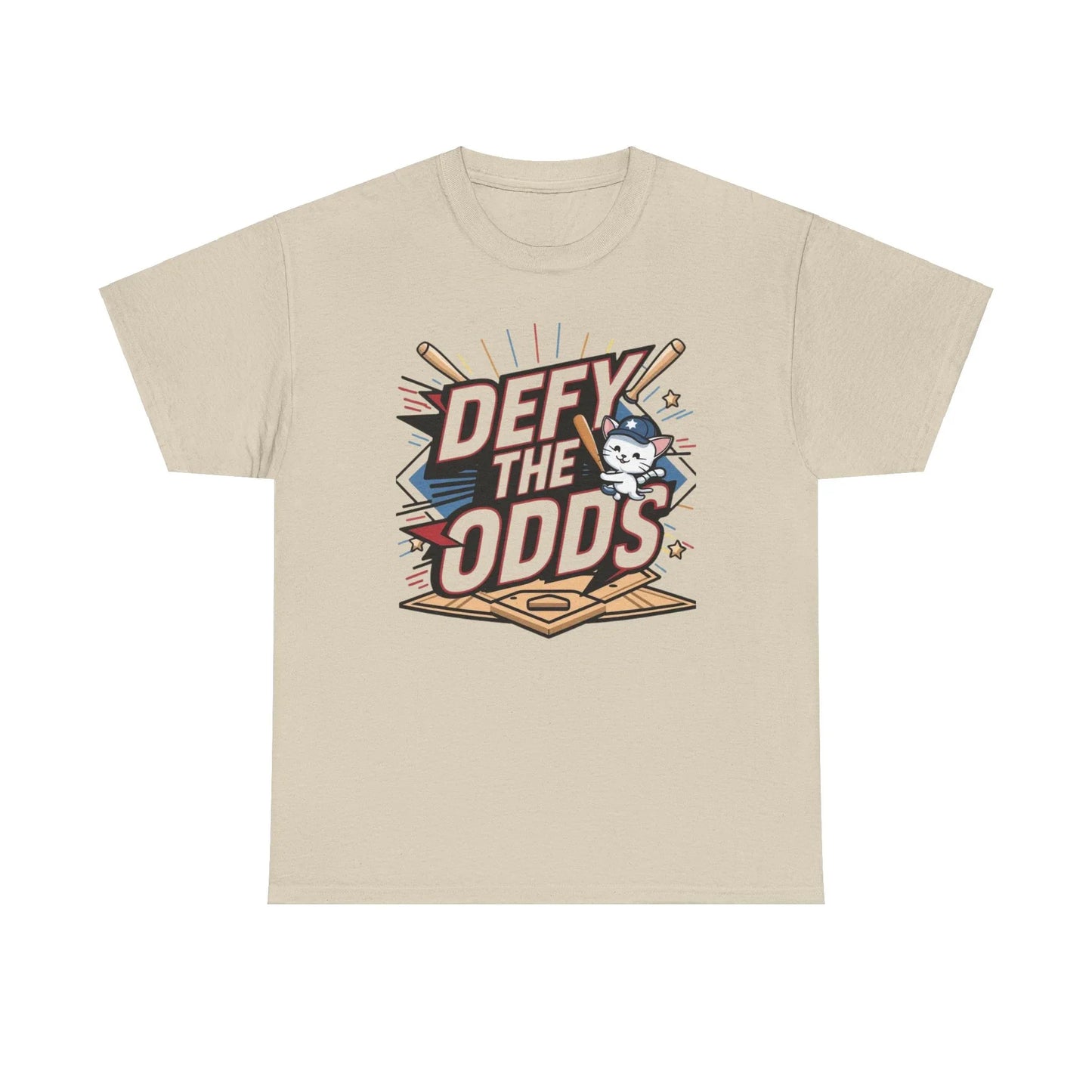 Defy The Odds Baseball Crew Neck Cotton Tees - Billien