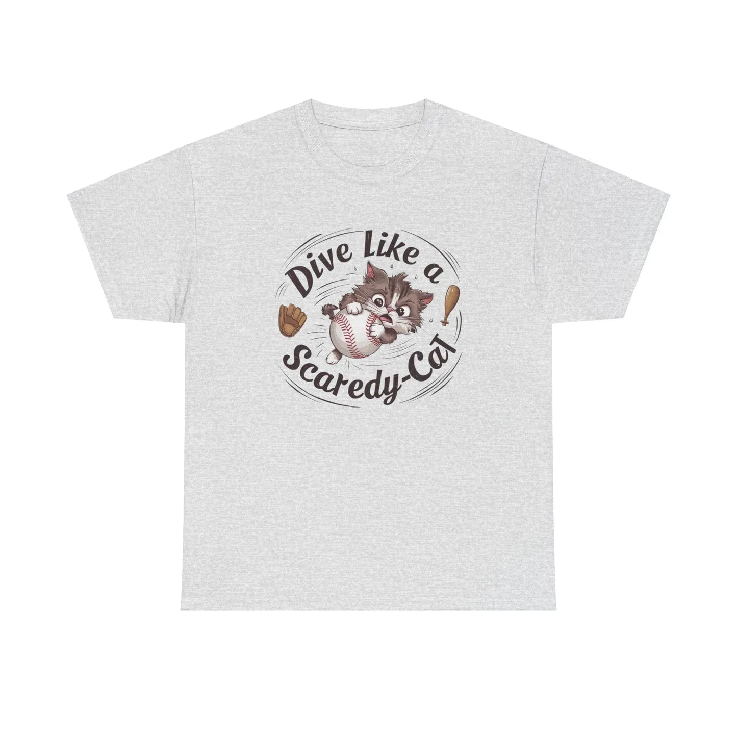 Dive Like Scaredy Cat Baseball Cotton T-Shirts - Billien