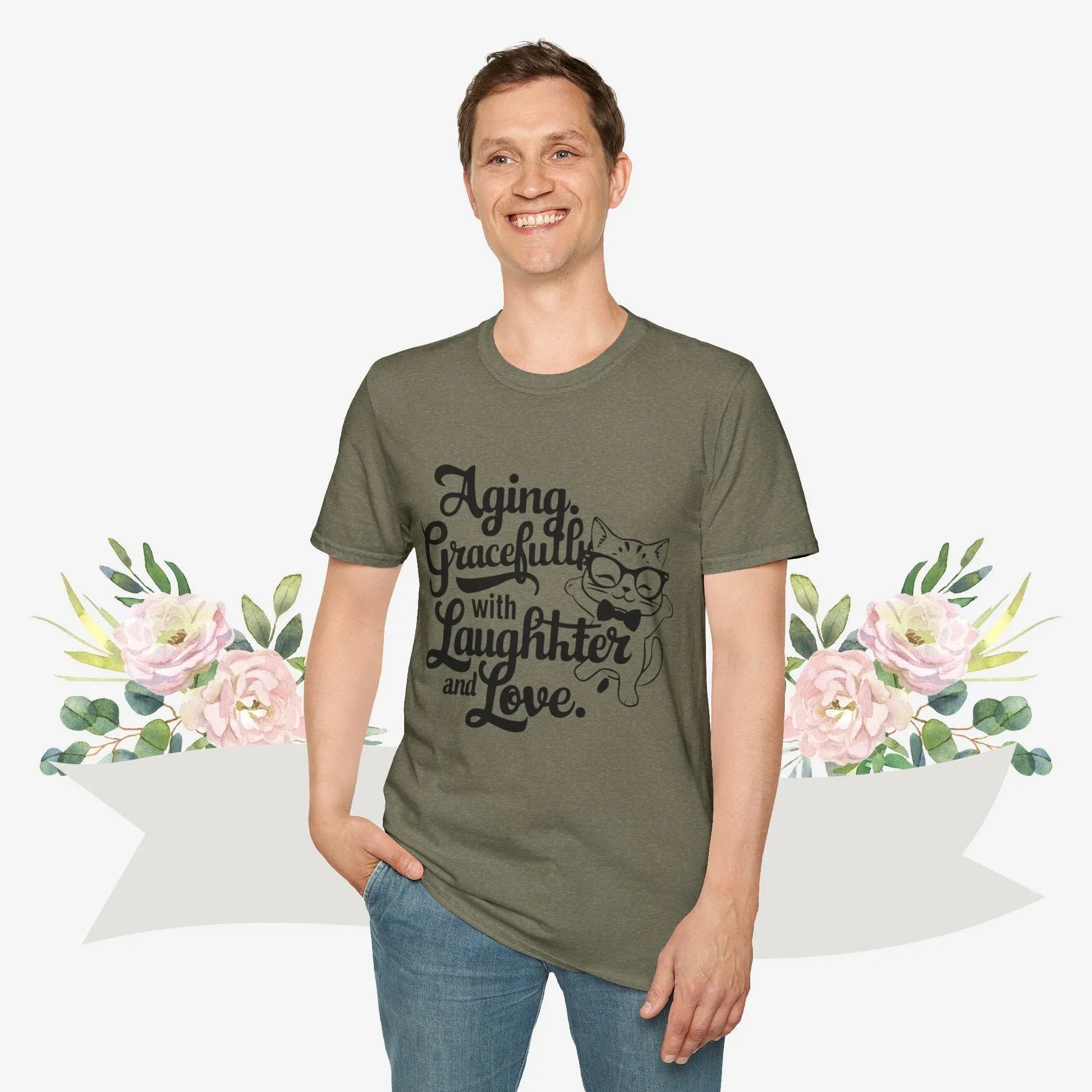 Aging Gracefully With Laughter and Love Cotton Men Tee - Billien