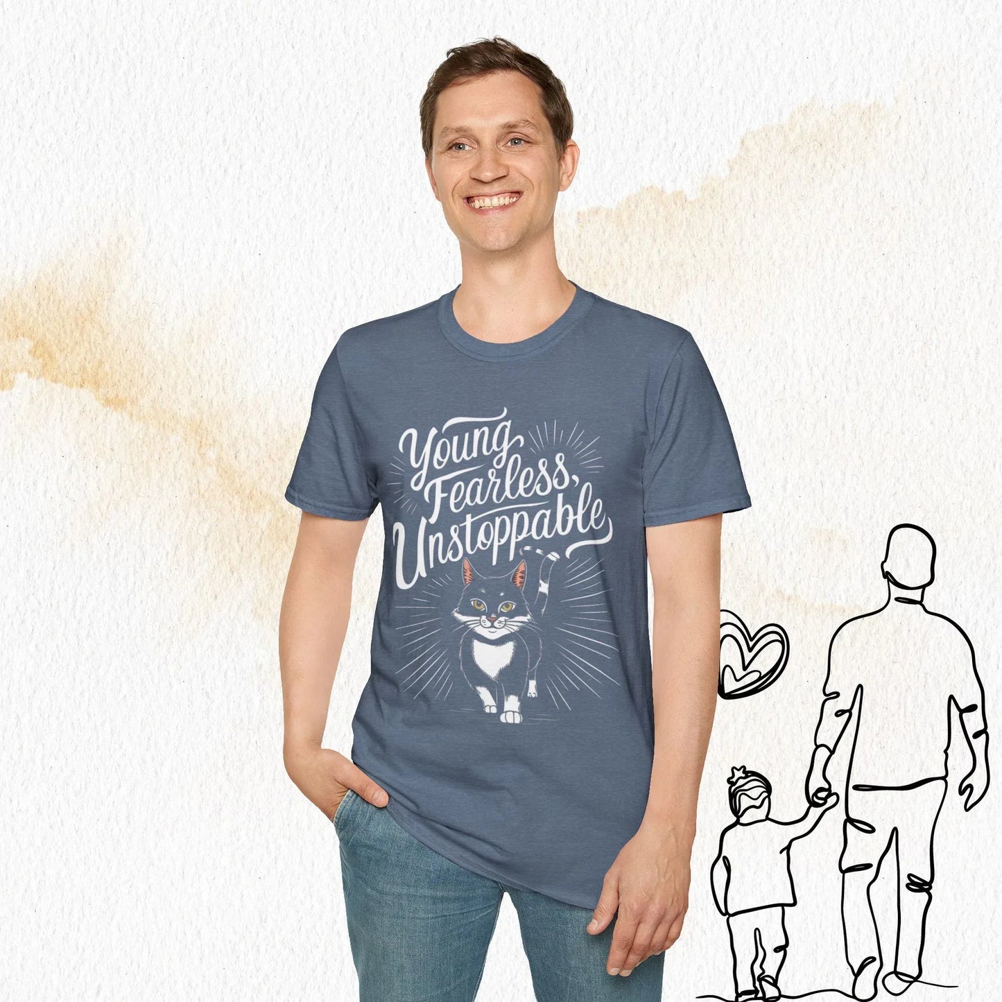 Young Fearless Unstoppable Crew Neck Cotton Men Tshirt - Billien