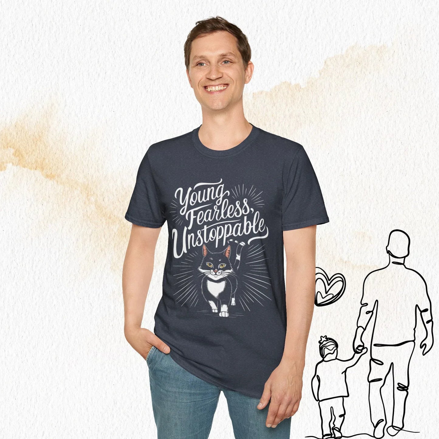 Young Fearless Unstoppable Crew Neck Cotton Men Tshirt - Billien