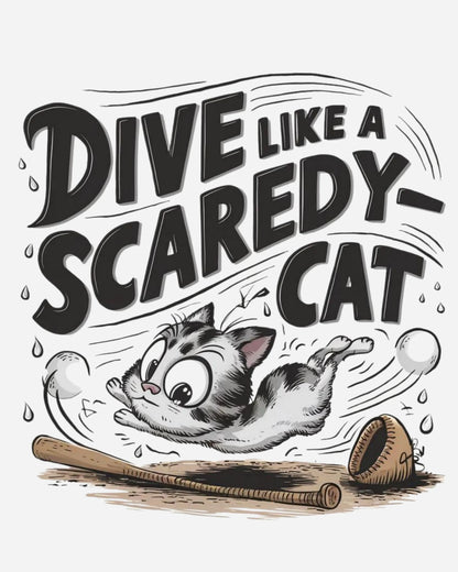 Dive Like Scaredy Cat Cotton Tshirt - Billien