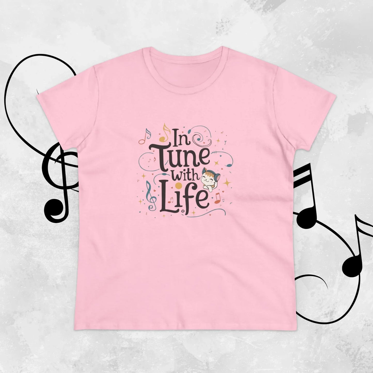 In Tune With Life Women Cotton Tshirt - Billien