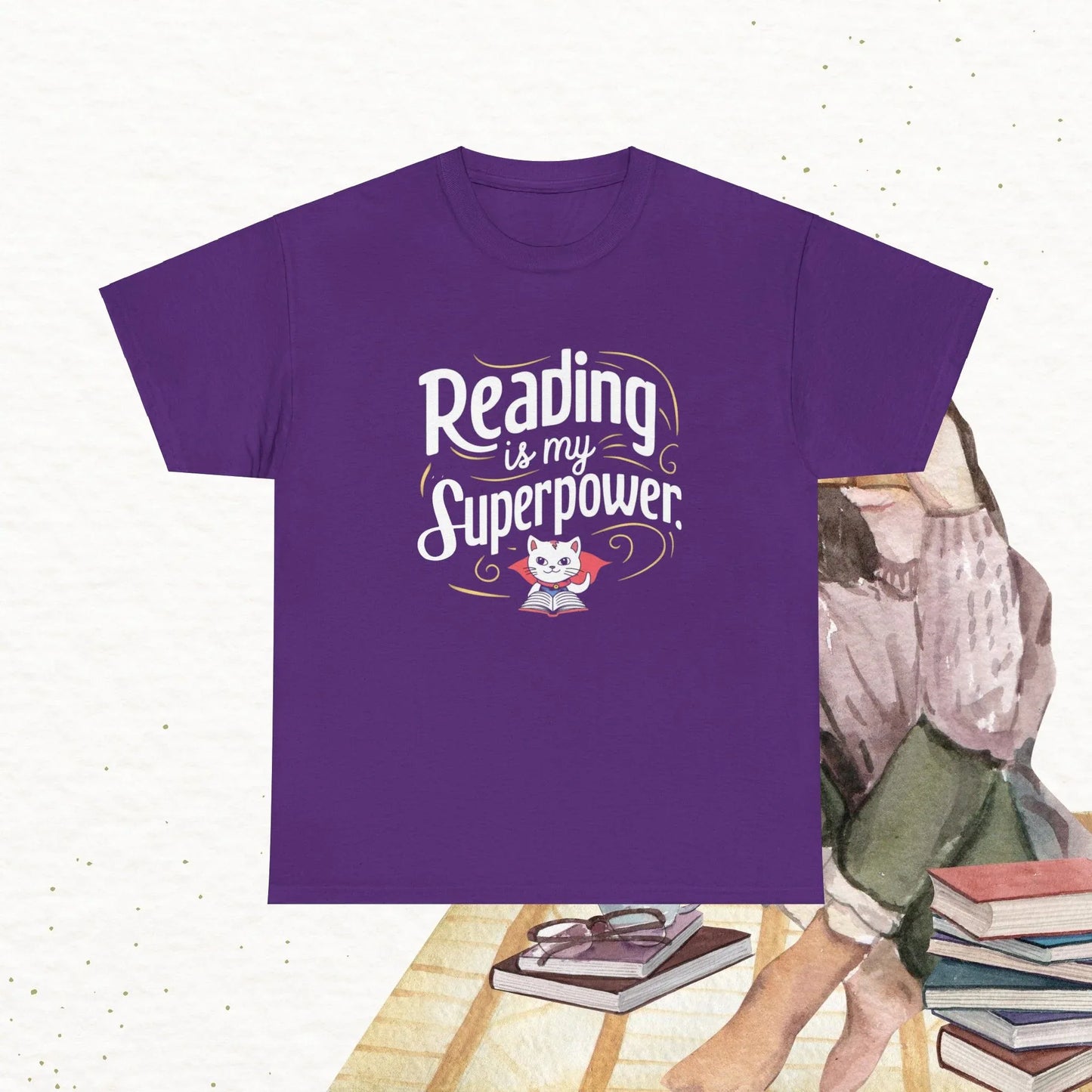 Books Lovers T-Shirt Reading Is My Superpower Tees - Billien