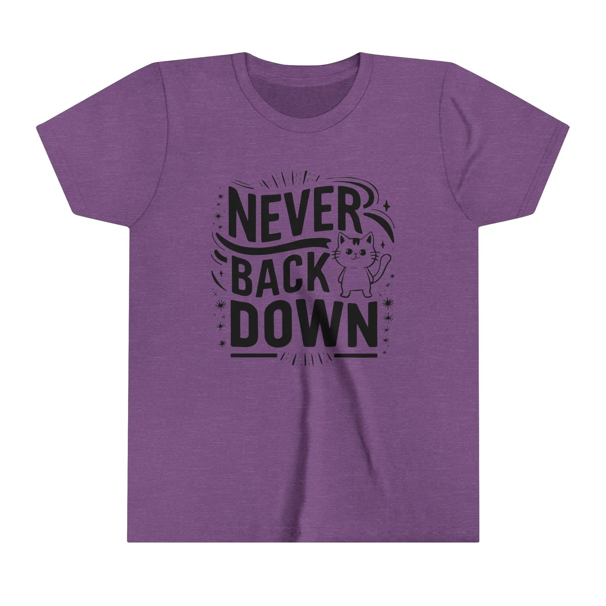Never Back Down Youth Heavy Cotton T-Shirt - Billien