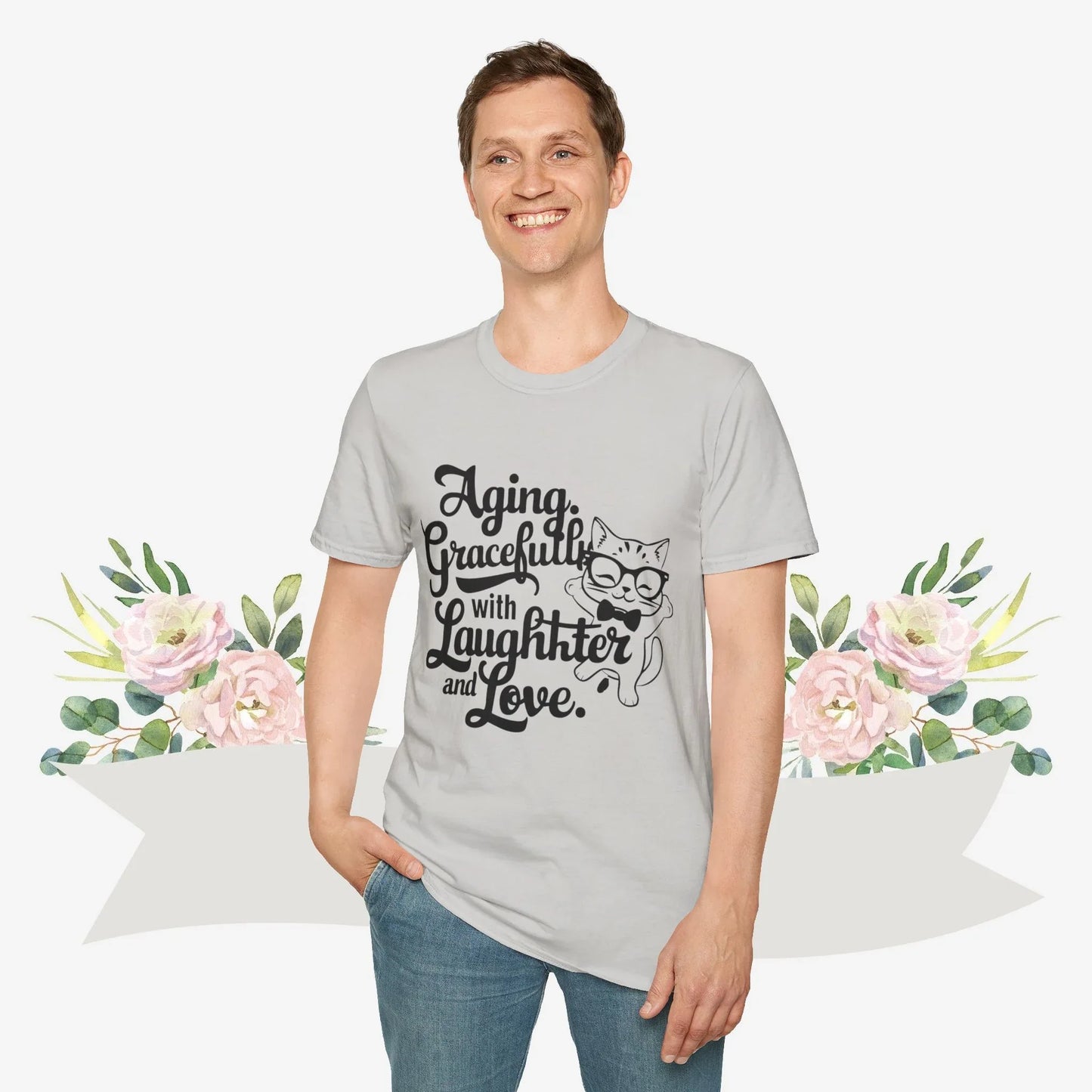 Aging Gracefully With Laughter and Love Cotton Men Tee - Billien