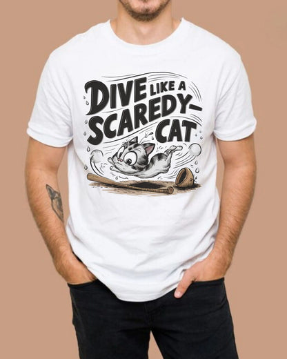 Dive Like Scaredy Cat Cotton Tshirt - Billien