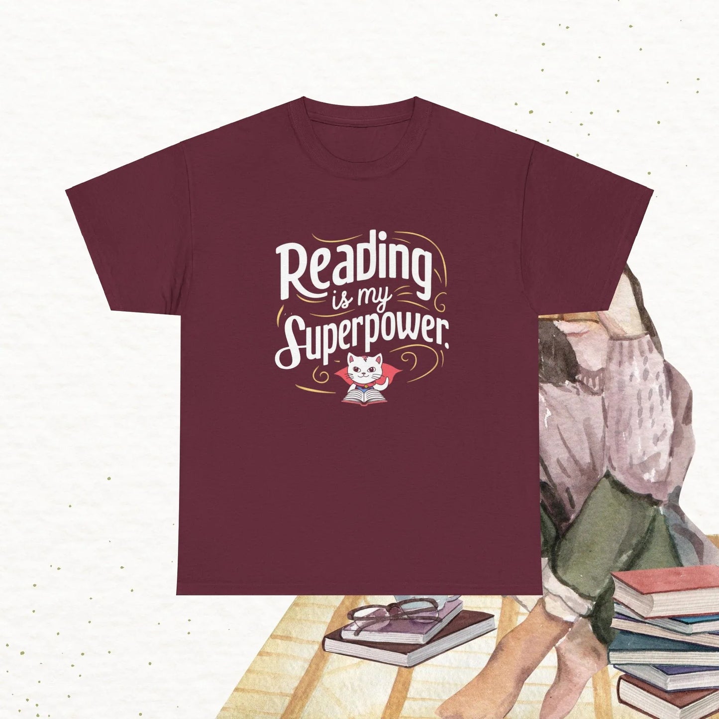 Books Lovers T-Shirt Reading Is My Superpower Tees - Billien