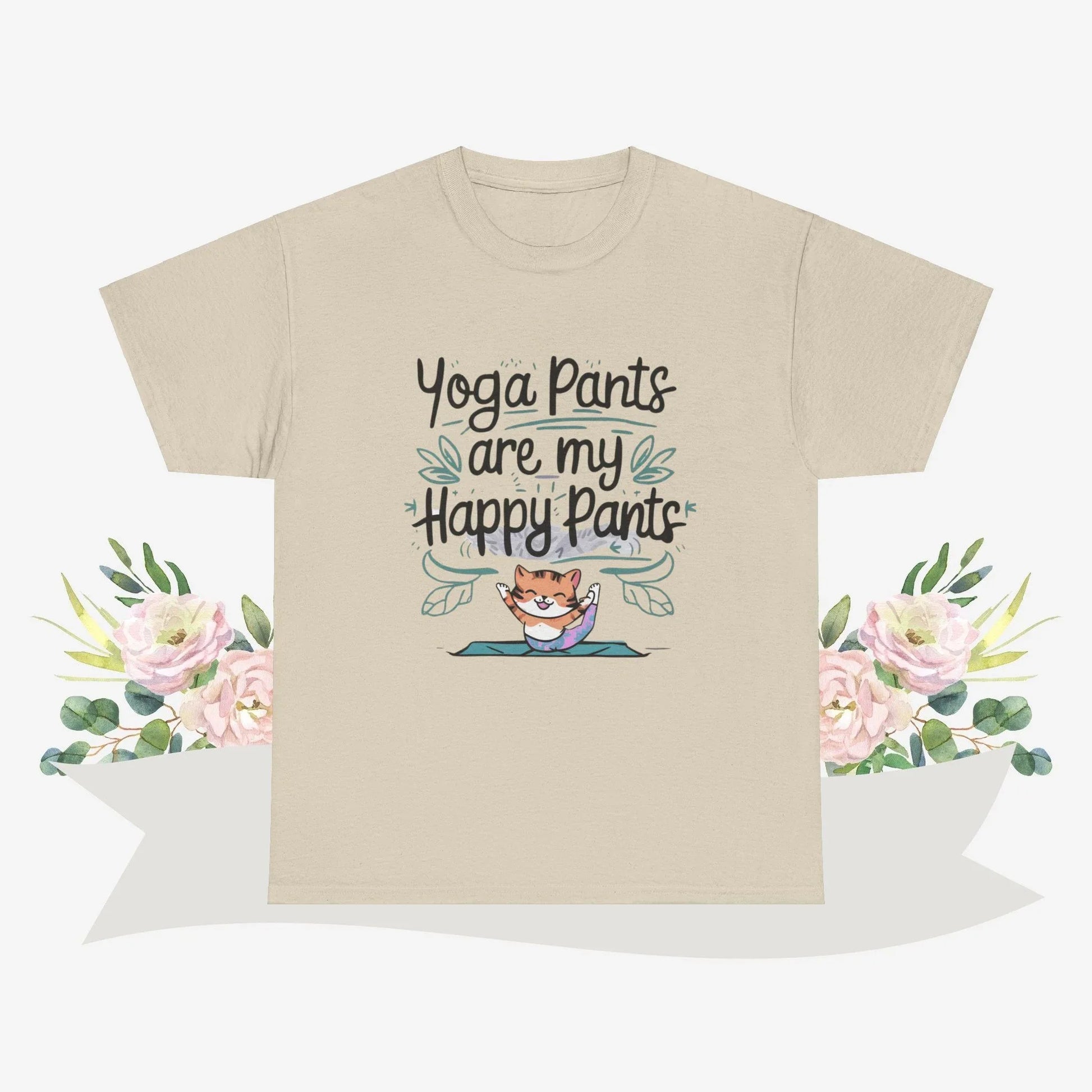 Yoga Pants Are My Happy Pants Cotton Tshirt - Billien