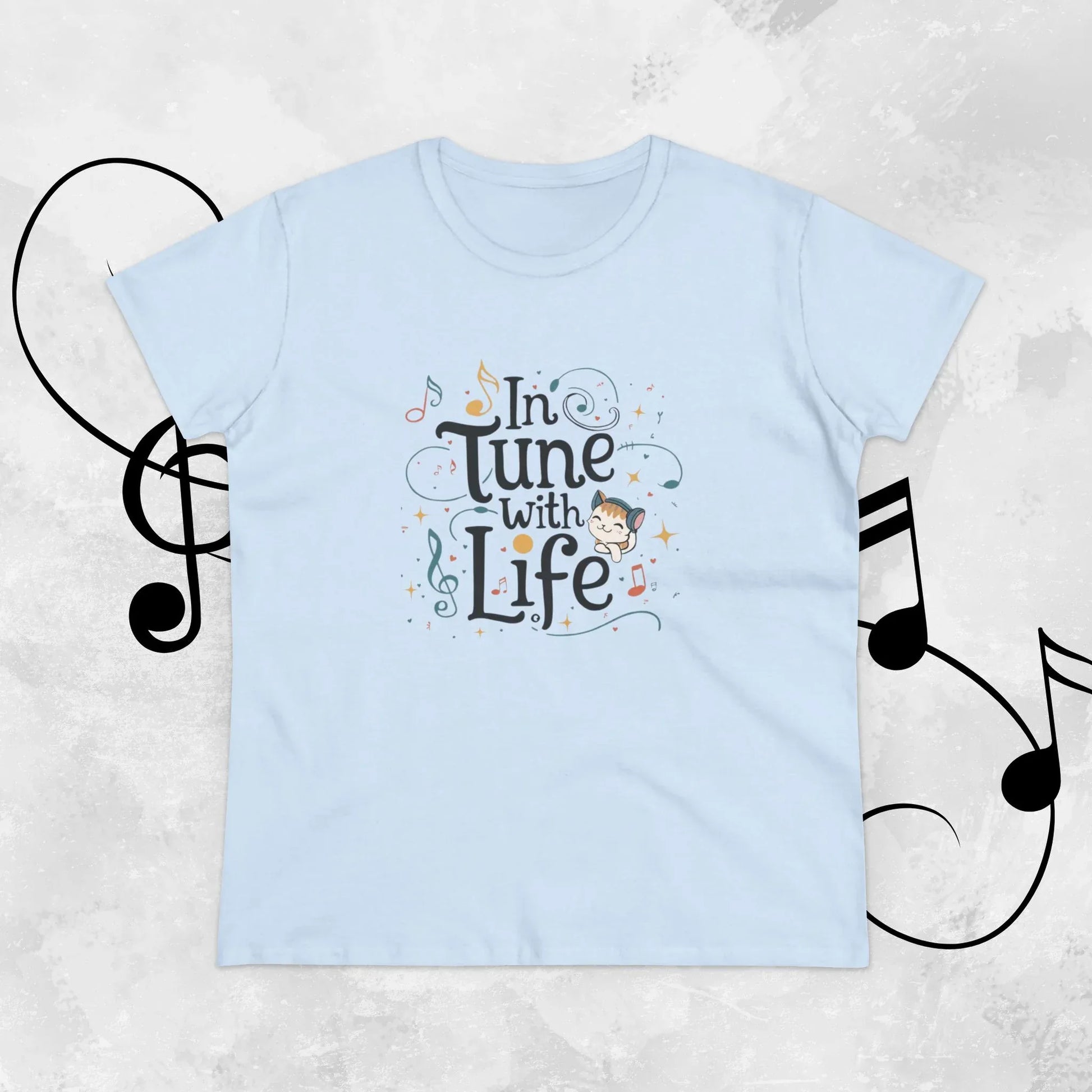 In Tune With Life Women Cotton Tshirt - Billien