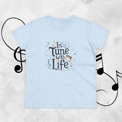 In Tune With Life Women Cotton Tshirt - Billien