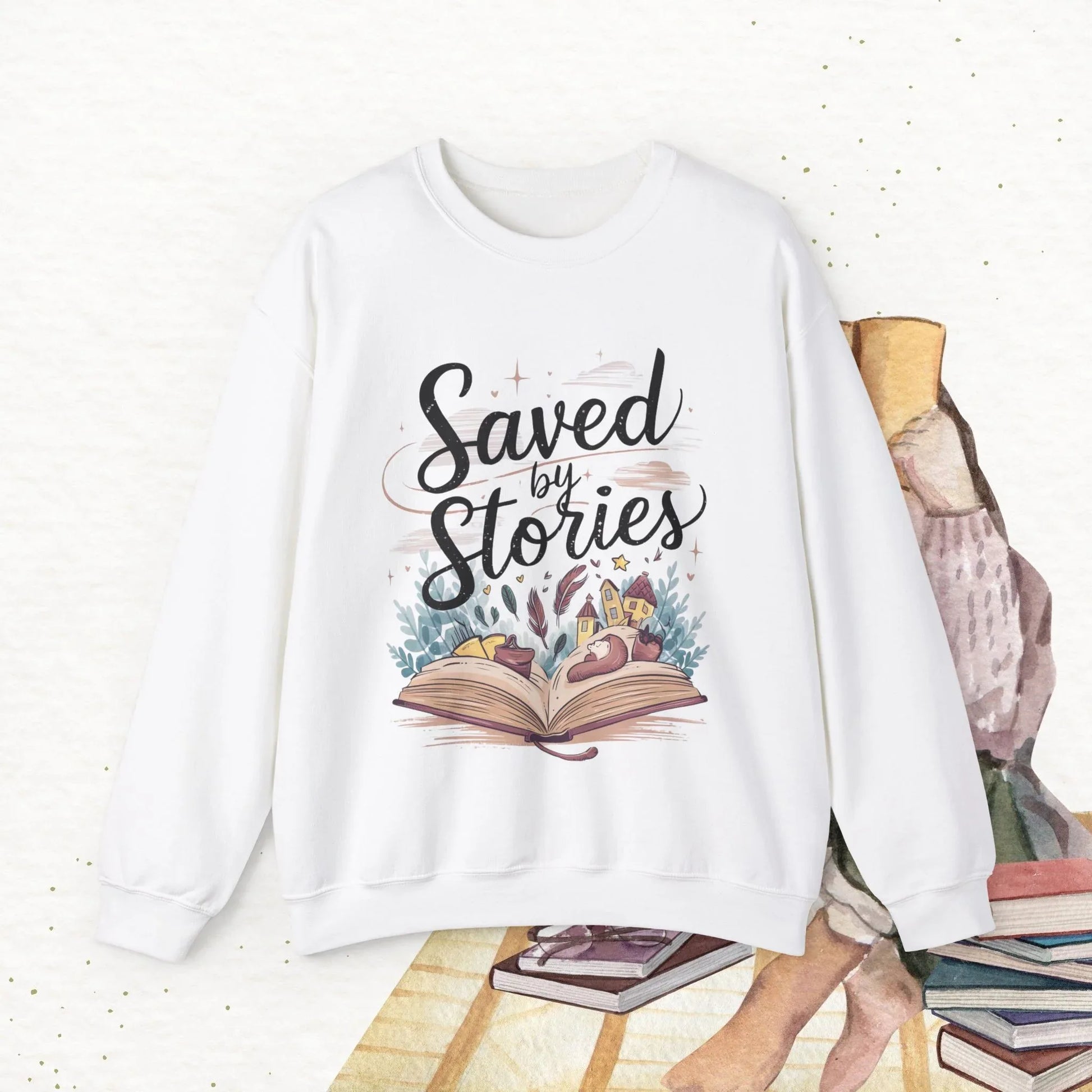 Saved By Stories Ultra Cotton Crewneck Sweatshirt - Billien