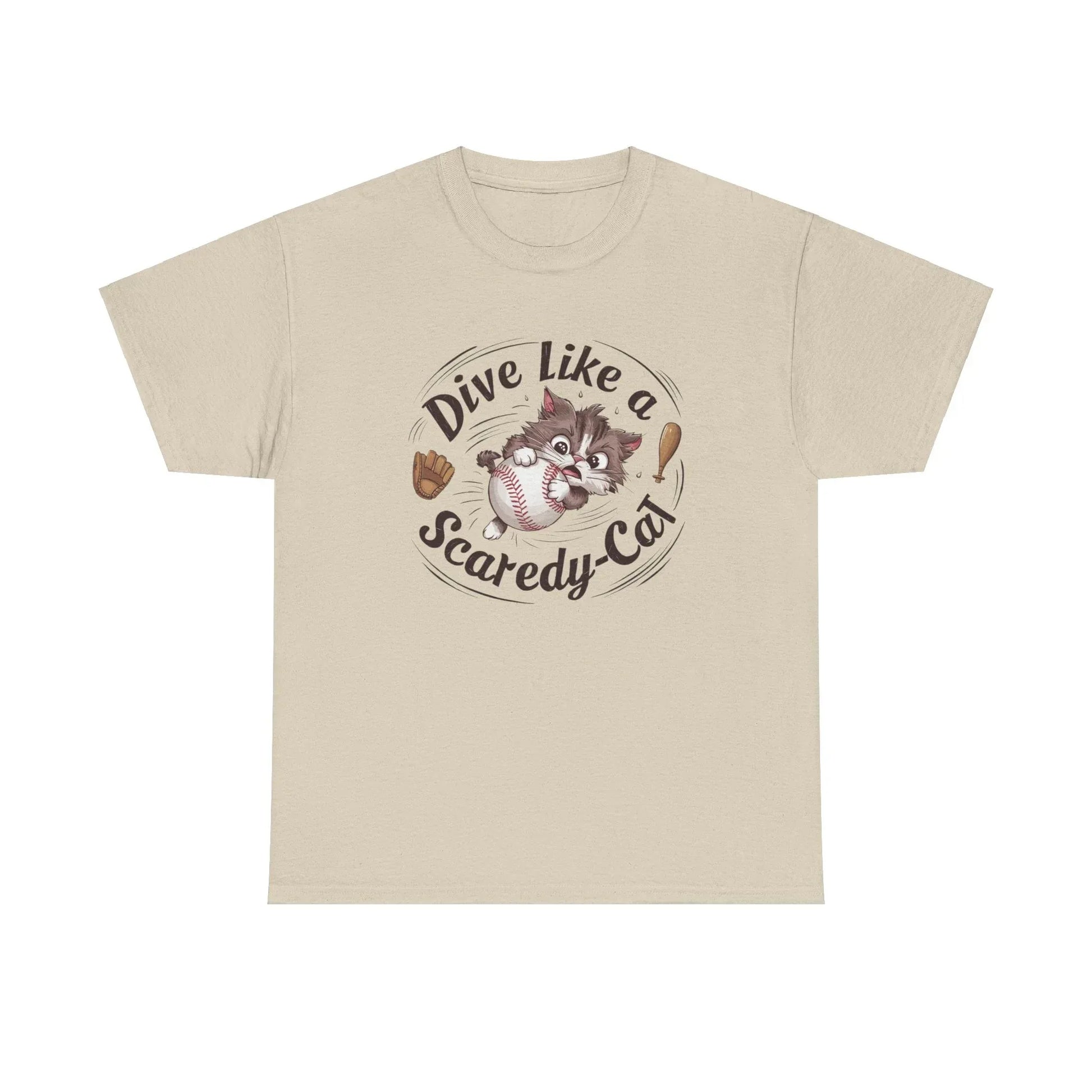 Dive Like Scaredy Cat Baseball Cotton T-Shirts - Billien