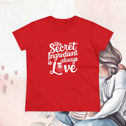 Secret Ingredient Is Love Women Cotton Tshirt - Billien