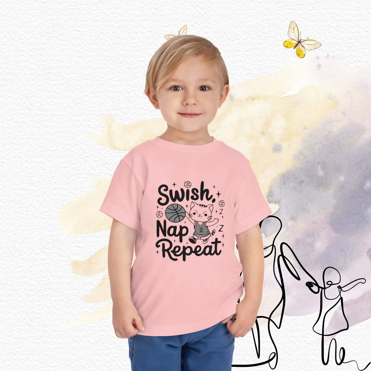 Swish Nap Repeat Toddler Cotton T-Shirt - Billien