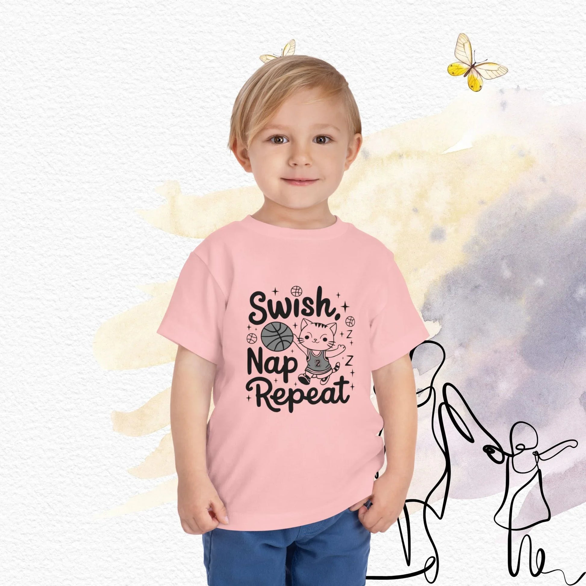 Swish Nap Repeat Toddler Cotton T-Shirt - Billien