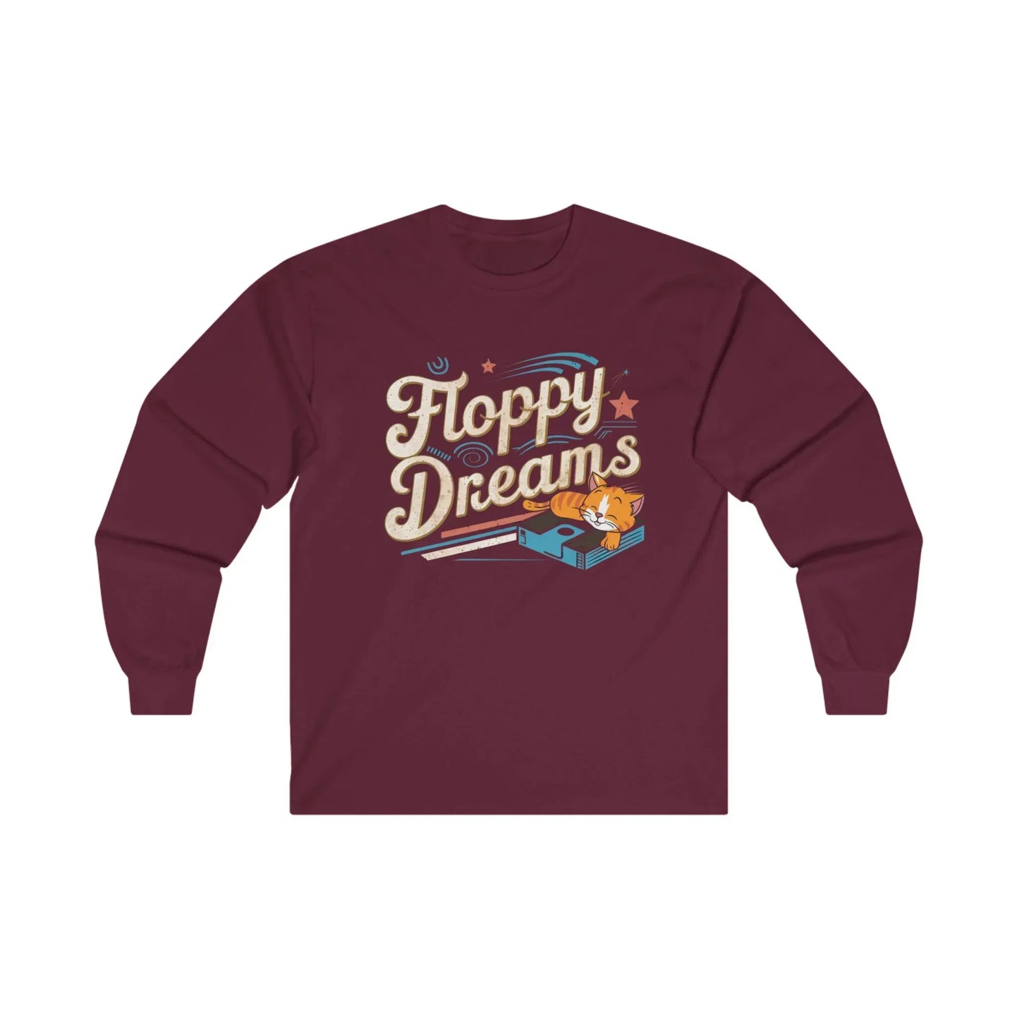 Floppy Dream Vintage Retro Video Games Cotton Long Sleeve Tshirt - Billien