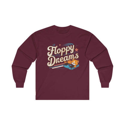 Floppy Dream Vintage Retro Video Games Cotton Long Sleeve Tshirt - Billien