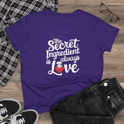 Secret Ingredient Is Love Women Cotton Tshirt - Billien