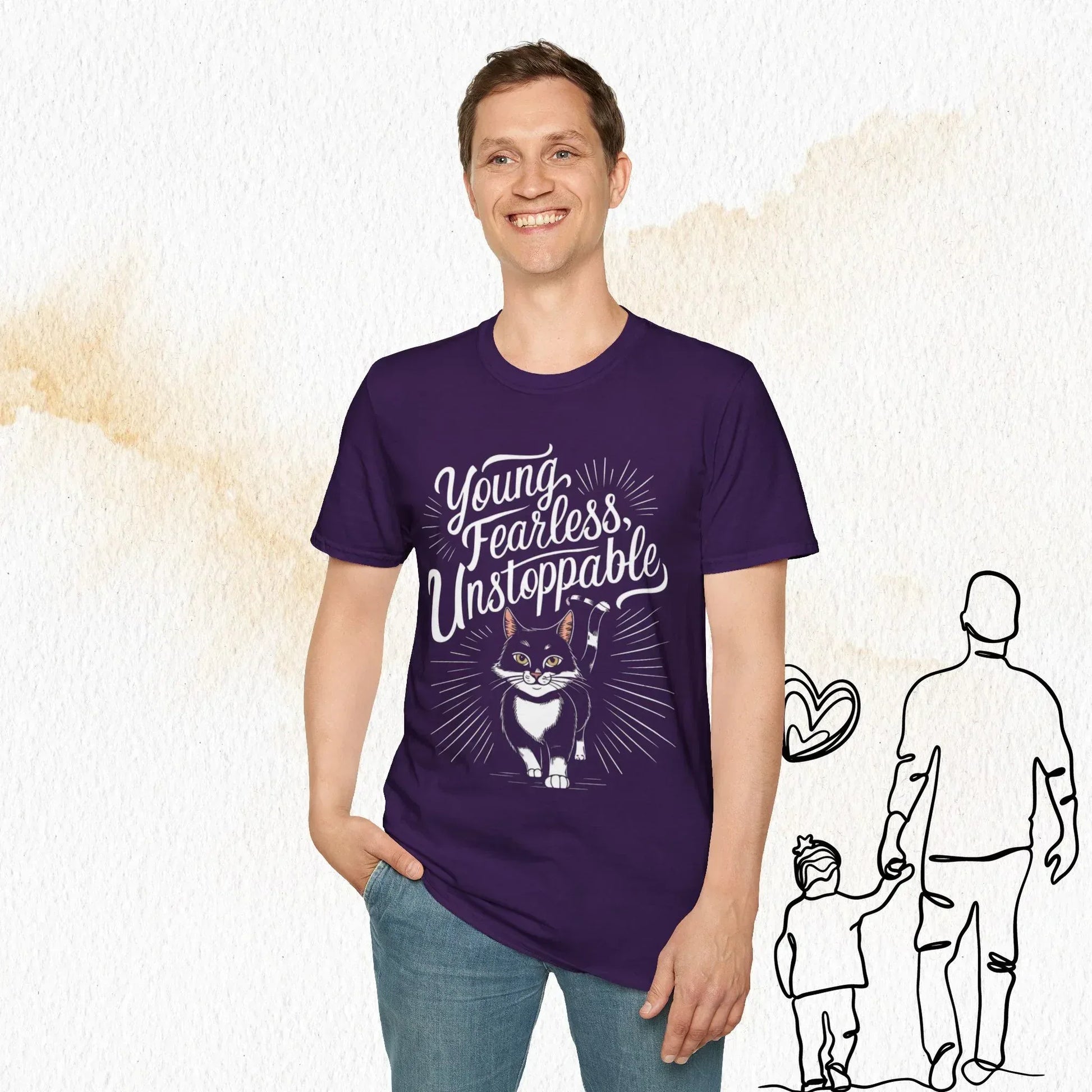 Young Fearless Unstoppable Crew Neck Cotton Men Tshirt - Billien