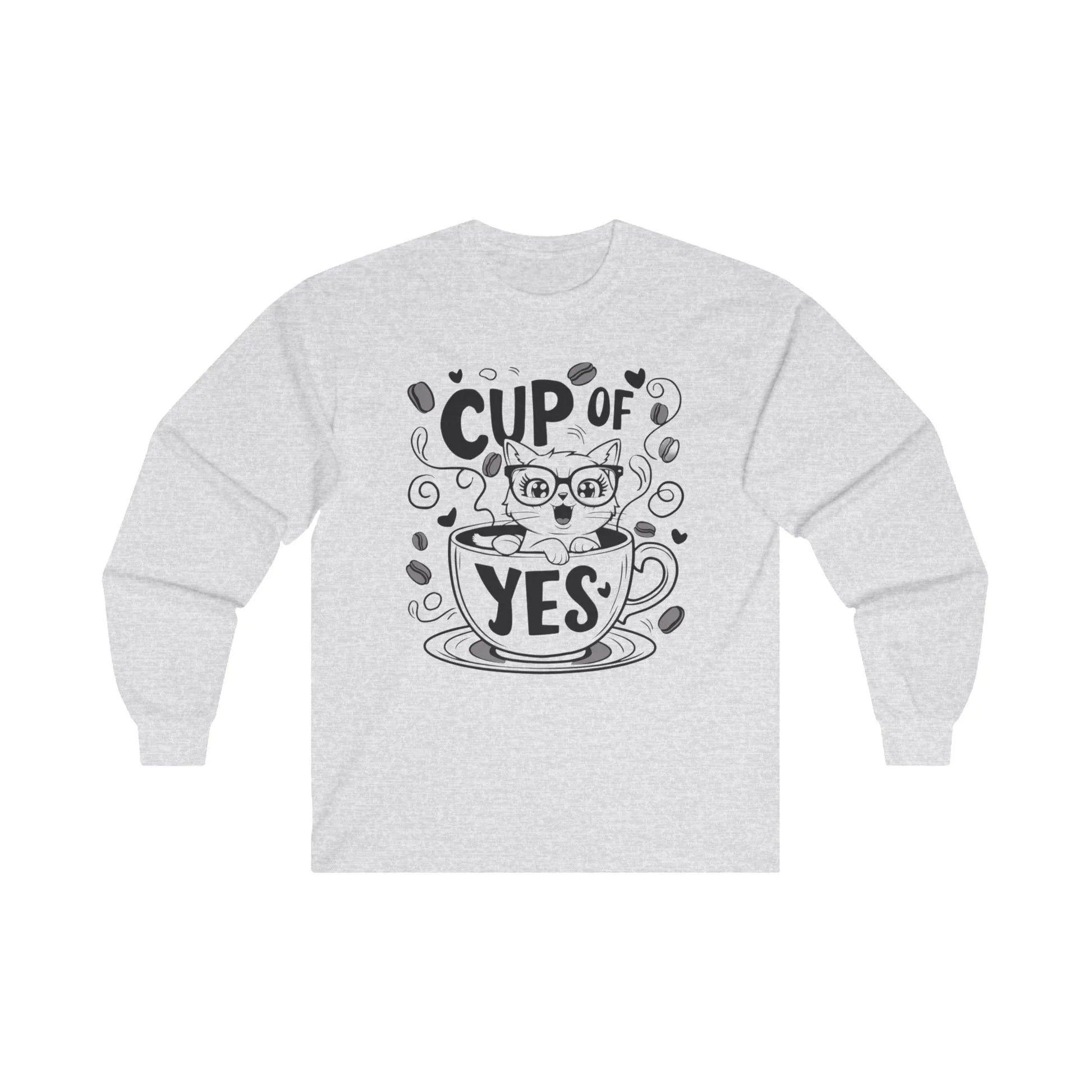 Cup Of Yes Cotton Long Sleeve Tshirt - Billien
