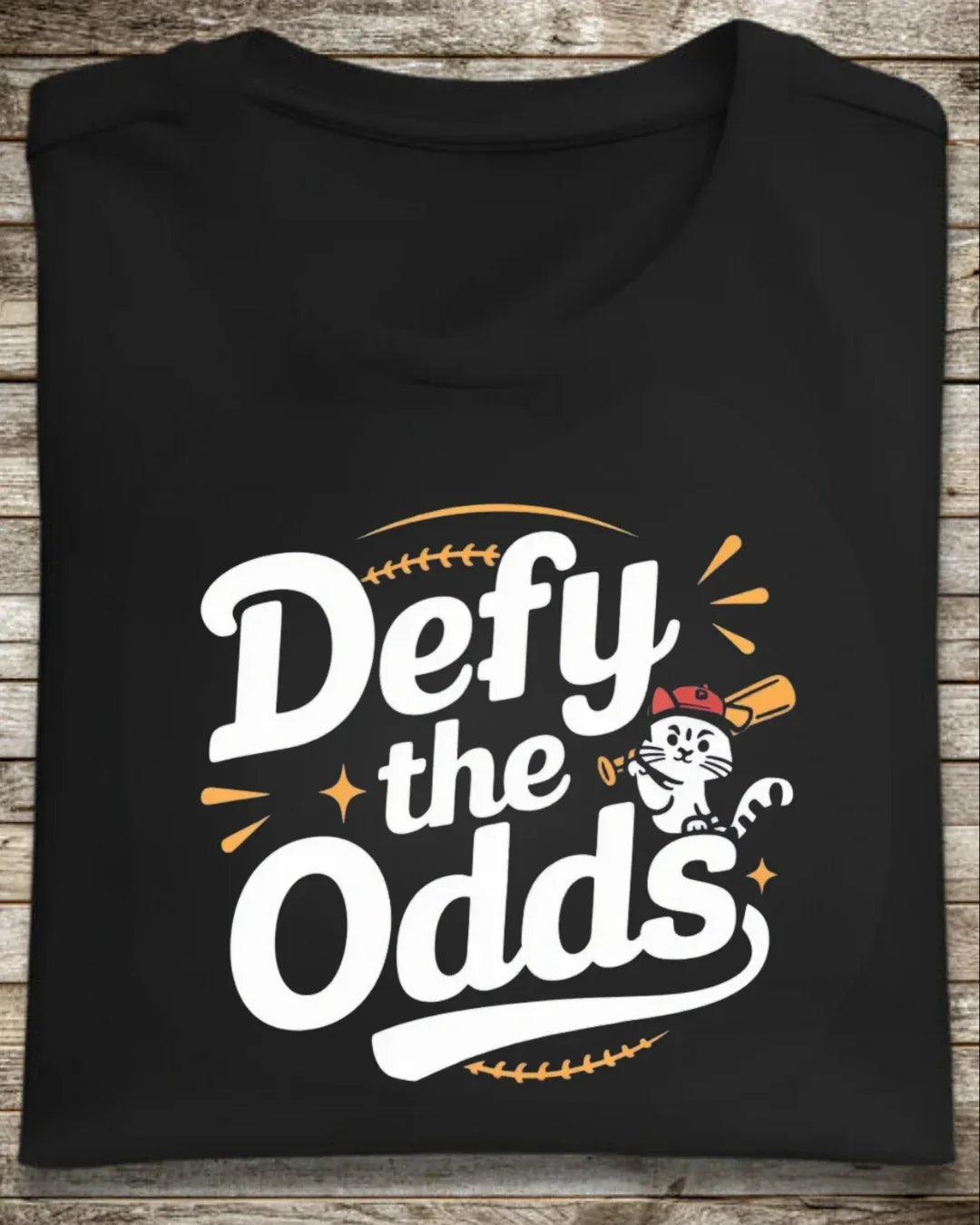 Defy The Odds Baseball Crew Neck Tee - Billien