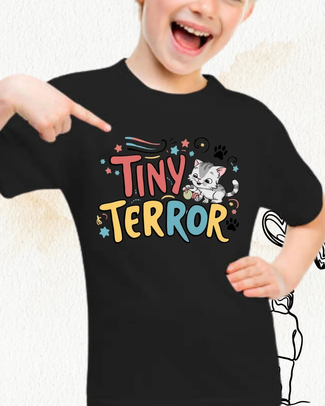 Tinny Terror Toddler Cotton T-Shirts - Billien